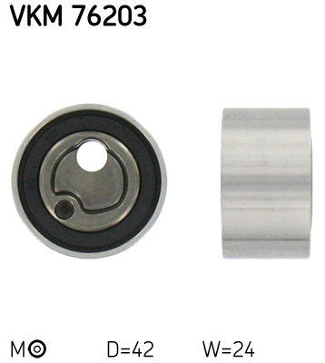 įtempiklio skriemulys, paskirstymo diržas - VKM 76203 SKF